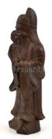 Jelzés nélkül:  Keleti bölcs. Faragott keményfa szobor. 26 cm