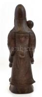 Jelzés nélkül:  Keleti bölcs. Faragott keményfa szobor. 26 cm