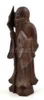 Jelzés nélkül:  Keleti bölcs. Faragott keményfa szobor. 26 cm
