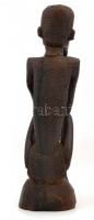 Jelzés nélkül:  Gondolkodó. Faragott keményfa szobor. 27 cm