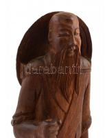 Rizsvető. Faragott fa szobor. Hiányzó bottal 18 cm