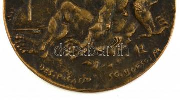 Borsos Miklós (1906-1990) 1955. "Hommage a Picasso" Br plakett. Két oldalas d: 86mm