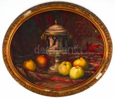 Appel Magda (?-?): Almás csendélet, 1915-25 körül. Akvarell, karton, sérült, jelzett, hátoldalán aut...