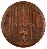 Zutt Richard (1887-1938) 1914. "KÉVE Művészegyesület" jelzetl bronz plakett. "A KULTU...