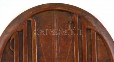 Zutt Richard (1887-1938) 1914. "KÉVE Művészegyesület" jelzetl bronz plakett. "A KULTU...