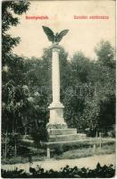 1912 Berettyóújfalu, Ezredévi emlékoszlop turul madárral. Adler Béla 989.