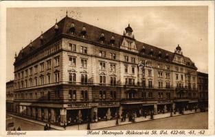 1943 Budapest VII. Hotel Metropole szálloda. Rákóczi út 58.  (EK)