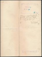 1919 Leninváros, Kispesti járás főszolgabíróságához  címzett levél iparűzési engedély visszaküldésér...
