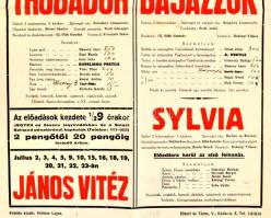 1938 A Margitszigeti Színpad plakátja Pertile a Milánói Scala világhírű tenoristájának vendégjátékár...