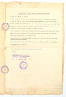 1817/1938 Keresztelési anyakönyvi kivonat latin nyelven, későbbi hiteles német fordítással