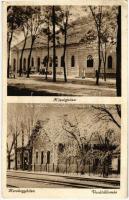 1942 Kerekegyháza, községháza, vasútállomás. S. Pálinkás Ferenc kiadása + KEREKEGYHÁZA P.U. LEVÉLSZEKRÉNYBŐL