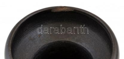 XX. sz. Jelzett fekete mázas madár díszes váza. Sérült m: 32 cm