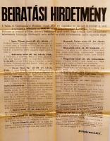 1948/49 Győri A/1-es iskolai beíratási hírdetményplakát