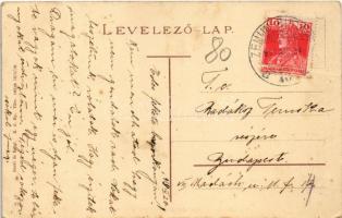 1919 Soltvadkert-Tázlár, vasútállomás. Berki és Bergl kiadása + "ZEMUN-BUDAPEST" mozgópost...