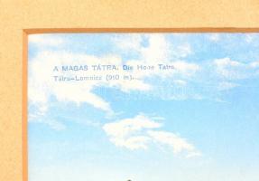 cca 1900 A Magas-Tátra, panorámakép, paszpartuban, 13×44 cm