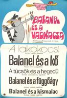 Balanel és a vadkacsa színes mesefilmsorozat, MOKÉP plakát, hajtott, 56×40 cm