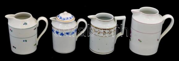 Carlsbadi kiöntők (11db), kézzel festett és matricás, némelyik tetővel, néhány jelzett, apró kopásny...