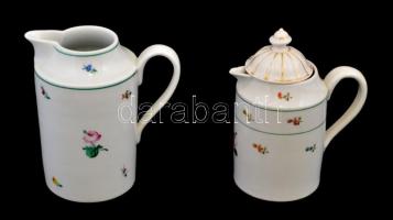 Carlsbadi kiöntők (11db), kézzel festett és matricás, némelyik tetővel, néhány jelzett, apró kopásny...