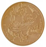 Fritz Mihály (1947-) 1991. "Pax Vobis - Béke veletek 1945-1956." aranyozott emlékérem (42,...