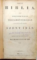 1861 Szent Biblia Heckenast Gusztáv kiadása (Károli Gáspár fordítása)