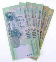 1998-2007. 200Ft (5xklf) T:III,III- Adamo F53.4,F53B,F53E,F53F2,F53G