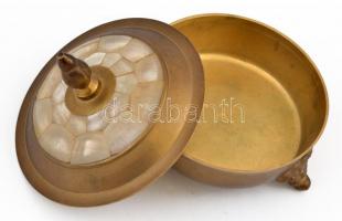 Réz szelence gyöngyházas tetővel 9x10 cm