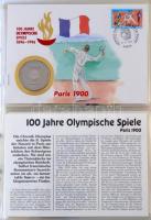 1996. "Az olimpiai játékok 100 éve, 1896-1996" érmés boríték szett (26xklf) számozott tanú...