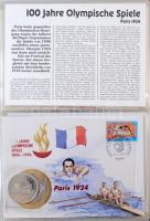 1996. "Az olimpiai játékok 100 éve, 1896-1996" érmés boríték szett (26xklf) számozott tanú...