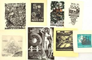 Vegyes exlibris tétel, kb. 240-250 db. Magyar és külföldi grafikusok Különféle nyomótechnikákkal, 13...