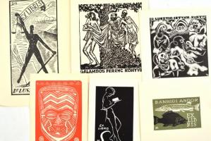 Vegyes exlibris tétel, kb. 240-250 db. Magyar és külföldi grafikusok Különféle nyomótechnikákkal, 13...