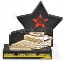 Dicsőség a Szovjet Hadseregnek műanyag emlék 13x13 cm