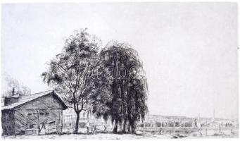 Boldizsár István (1897-1984): Balaton. Rézkarc, papír, hátoldalán hagyatéki pecséttel. Lap széle enyhén foltos, 17x29 cm