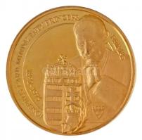 Bozó Gyula (1913-2004) / Szabó Géza (1939-) 1991. Mindszenty bíboros emlékére készült aranyozott fém...