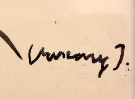 Vaszary jelzéssel: Táncosnő. Tus, papír, üvegezett fa keretben, 30,5x21 cm