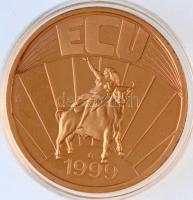 1999. "Europa / ECU 1999" aranyozott fém emlékérem (40mm) T:PP 
1999. "Europa /ECU 1...