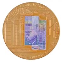 Svájc DN "1000.-banknote seit 1998" fém emlékérem 1000Fr svájci bankjegy multicolor képéve...