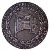 Berán Lajos (1882-1943) 1934. "A Neptun Budapesti Evezős Egylet - 50 év emlékére" ezüstözö...