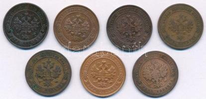 Orosz Birodalom 1904-1916. 1k Cu (7x) T:2-,3
Russian Empire 1904-1916. 1 Kopeck Cu (7x) C:VF,F
Kra...