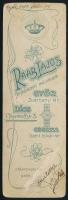 1904 Győr, Erzsébet a kártyamester, feliratozott keményhátú fotó Raab Lajos műterméből, 16,5×5,5 cm