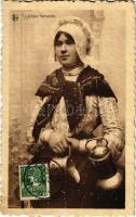 1932 Laitiere flamande / Flemish milkmaid, folklore. Ern. Thill (Bruxelles). TCV card (EK)