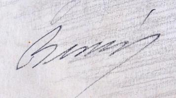 Berény jelzéssel: Fiú portré. Ceruza, papír, 43x30,5 cm