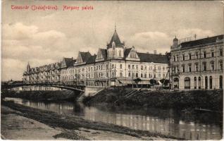 1914 Temesvár, Timisoara; Józsefváros, Horgony palota, híd / Iosefin, palace, bridge