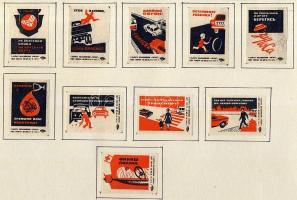 1415 darabos szovjet gyufacimke-gyűjtemény mappában