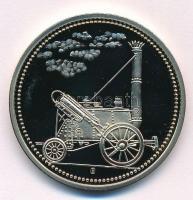 Svájc DN "Spanisch-Brötli-Bahn" alpakka emlékérem a "Geschichte der Eisenbahn" s...