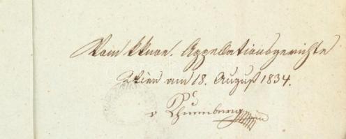 1834-1839 2 db szignettás okmány 15kr, 6kr