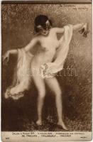 La danseuse aux crotales. Salon dHiver / Erotic nude dancing lady. 2117. s: A. Faugeron