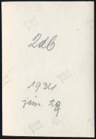 1934 Egy szőlőgazdaságban felállított "Nem, nem, soha" feliratú irredenta emlék, fotó, 6×8...