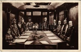1918 Signature de lArmistice le 11 Novembre 1918 / World War I Armistice s: L. H.