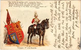 1900 Trooper, 1st Life Guards. British Army. Series 20. coat of arms, litho s: R. Simkin (EK)
