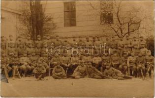 1915 Osztrák-magyar önkéntes katonák tiszti vizsga után / WWI Austro-Hungarian K.u.K. military, soldiers and officers. Geller photo